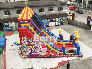 Popularny nadmuchiwany plac zabaw dla dzieci Komercyjna dmuchana dmuchana zjeżdżalnia dla klaunów dla dzieci