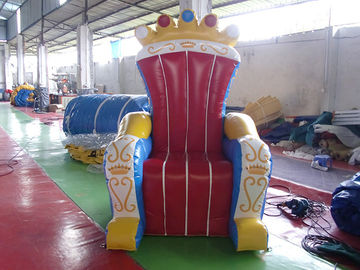 Wspaniała ozdoba nadmuchiwanego tronu, nadmuchiwany tron ​​powietrzny dla króla